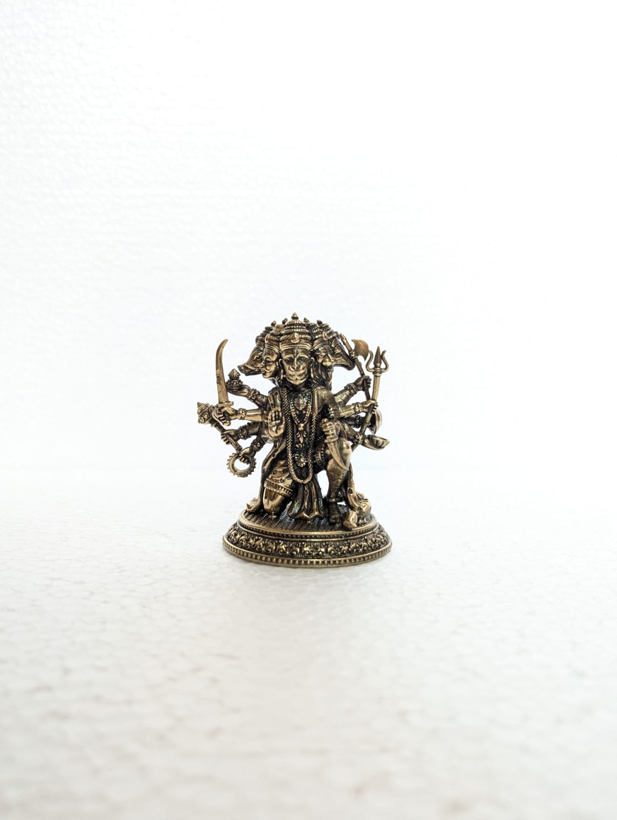 Brass Panchmukhi Hanuman Idol